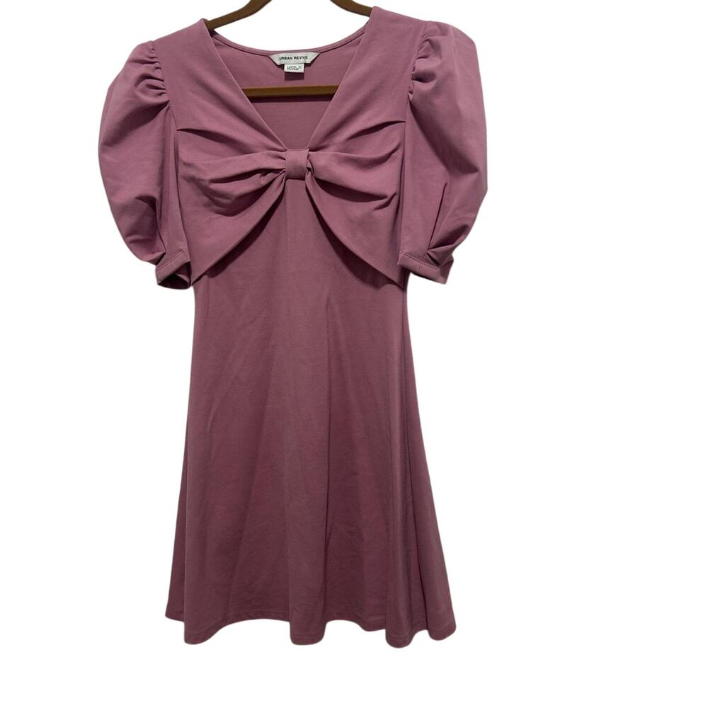 Urban Revivo Pink Bow Stretch Party Dress Size 4